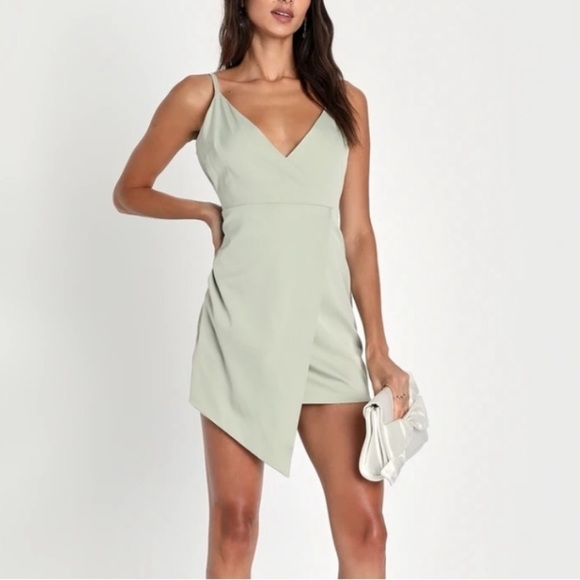 Lulus Sage Green Dress NWT - Picture 2 of 7